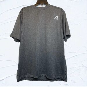 Reebok Tee Shirt Dri Fit Solid Gray Short Sleeve Crew Neck 100% Polyester XL